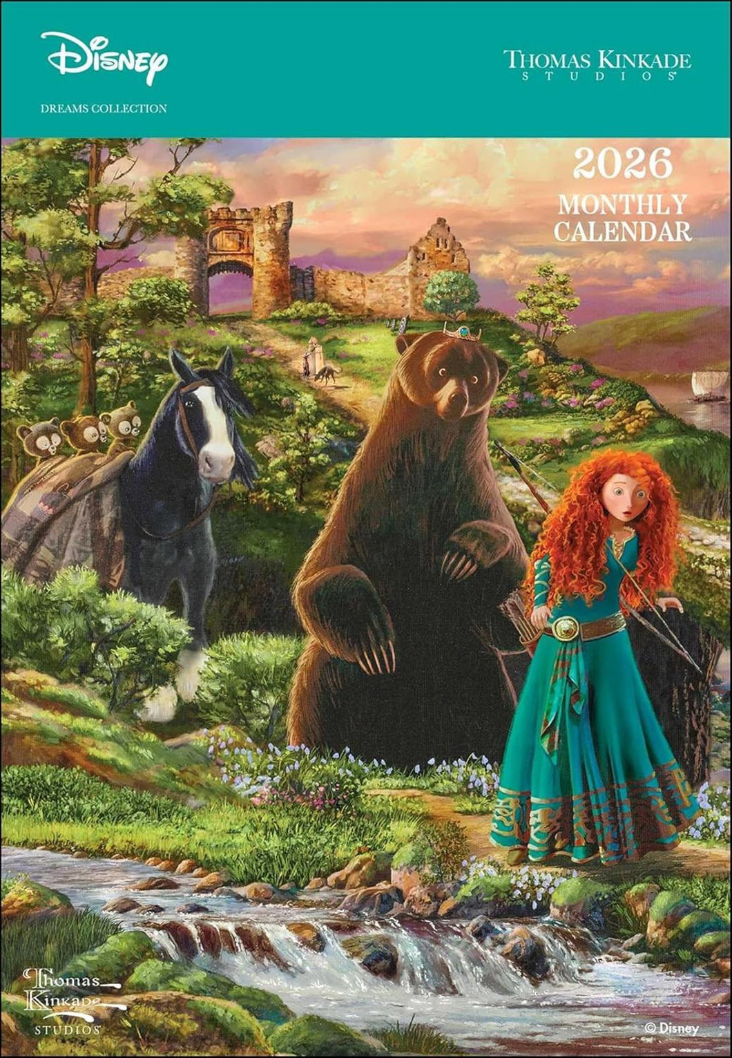 Andrews McMeel Disney Dreams Thomas Kinkade 2026 Monthly Pocket Planner