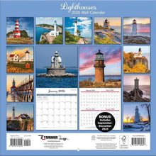 Load image into Gallery viewer, Turner Lighthouses 12x12 Photo 2026 Wall Calendar
