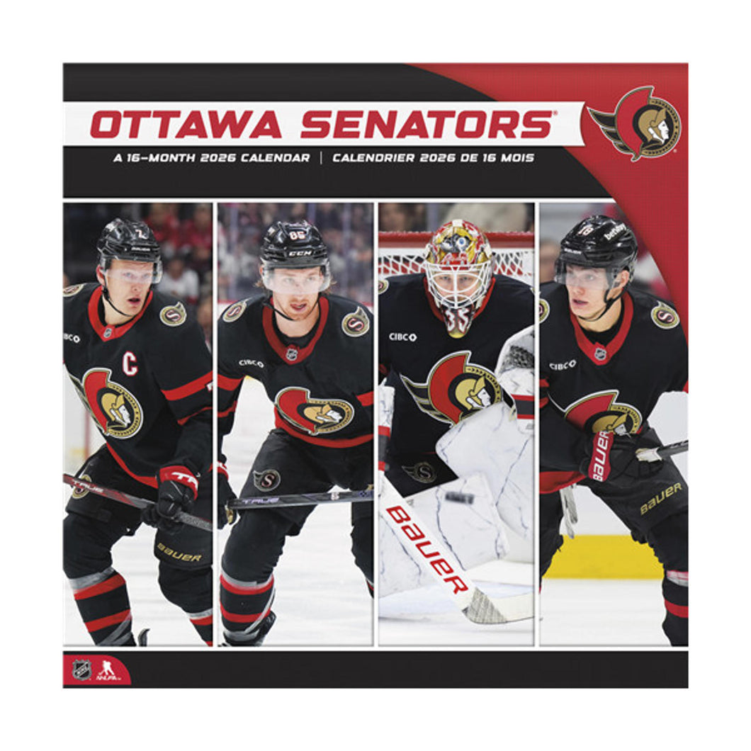 Trends International Ottawa Senators 2026 12 x 12 Wall Calendar