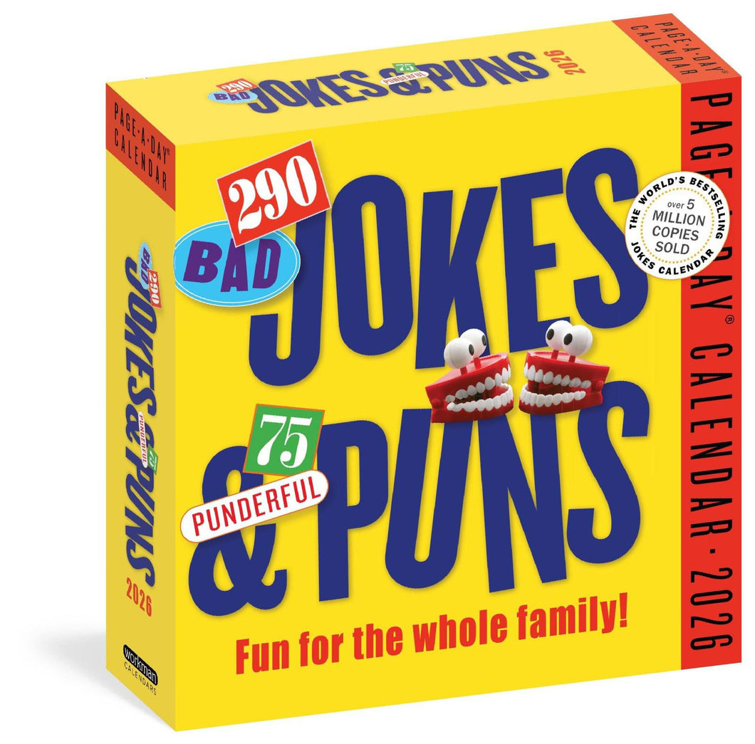 Workman 290 Bad Jokes & 75 Punderful Puns 2026 Page-A-Day Calendar