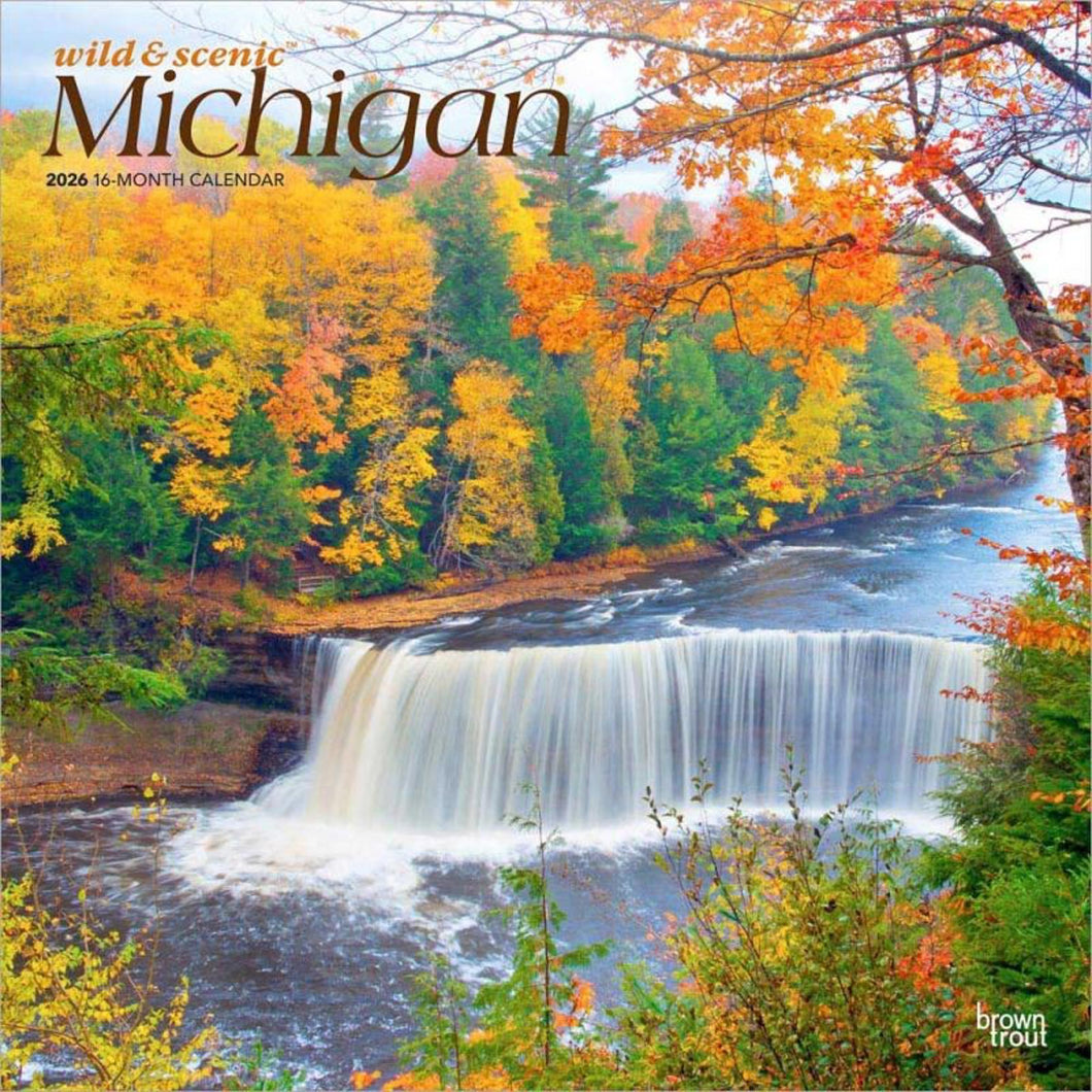 Browntrout Michigan Wild & Scenic 2026 12 x 12 Wall Calendar
