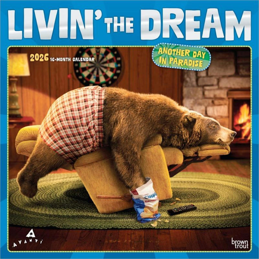 Browntrout Avanti Livin' the Dream OFFICIAL 2026 12 x 12 Wall Calendar