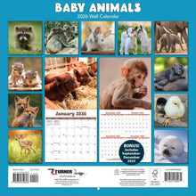 Load image into Gallery viewer, Turner Baby Animals 12x12 Photo 2026 Wall Calendar
