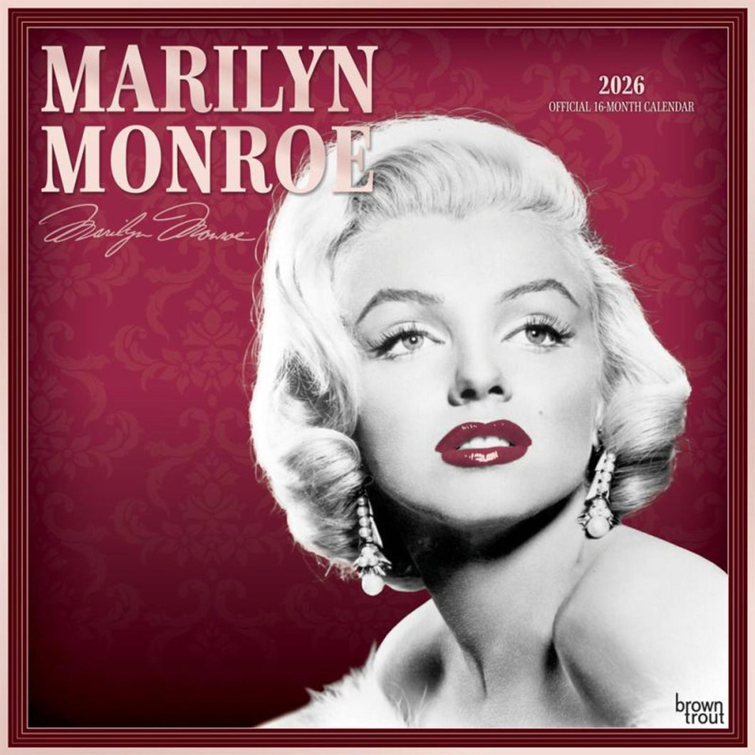 Browntrout Marilyn Monroe OFFICIAL 2026 12 x 12 Wall Calendar