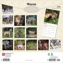 Load image into Gallery viewer, Browntrout Wolves 2026 12 x 12 Wall Calendar
