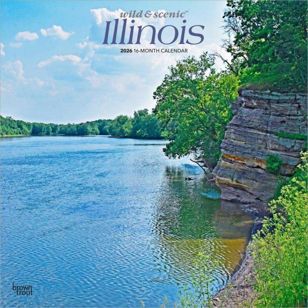 Browntrout Illinois Wild & Scenic 2026 12 x 12 Wall Calendar
