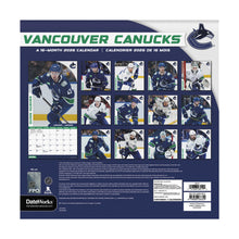 Load image into Gallery viewer, Trends International Vancouver Canucks 2026 12 x 12 Wall Calendar
