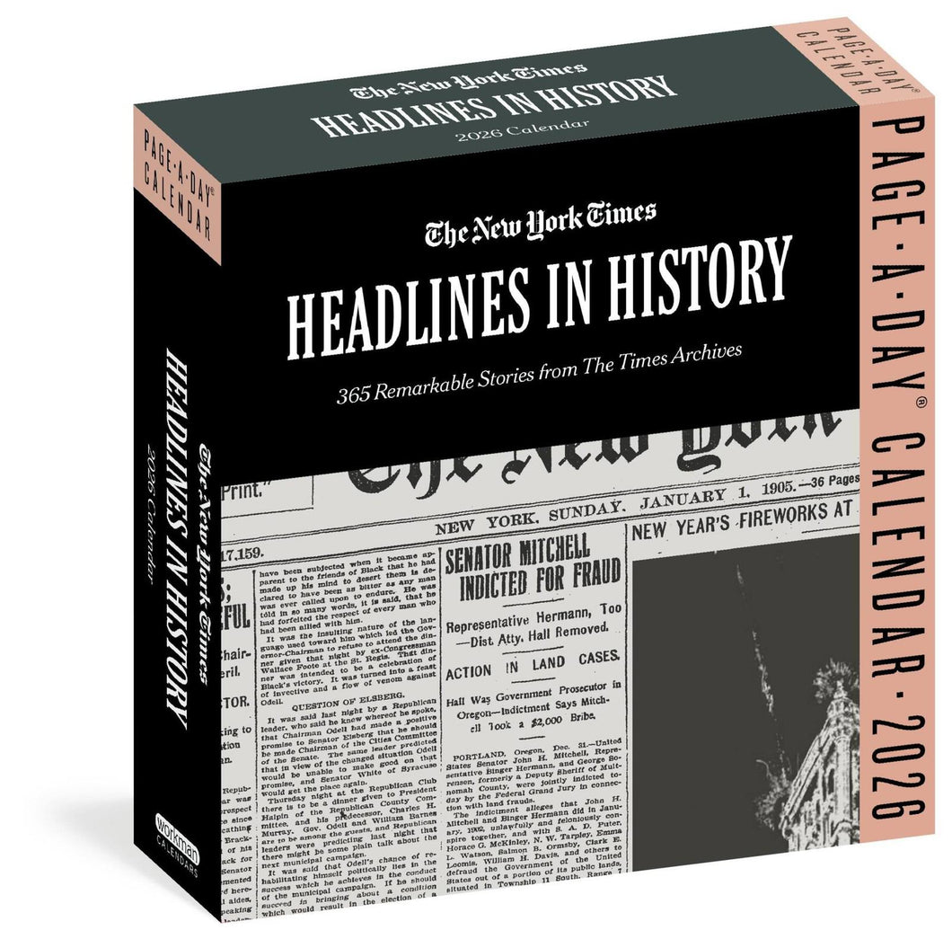 Workman New York Times Headlines in History 2026 Page-A-Day Calendar