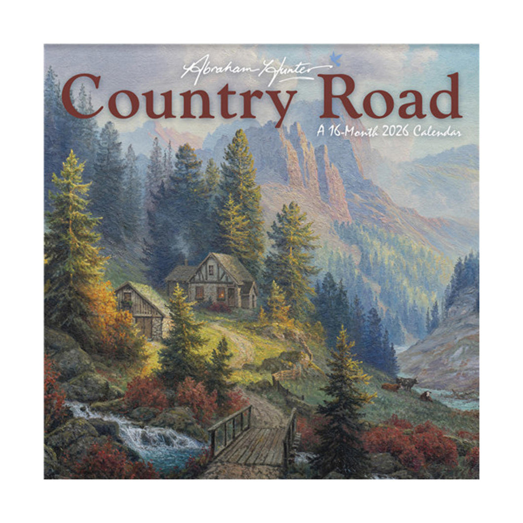Trends International Country Road - Abraham Hunter 2026 12 x 12 Wall Calendar