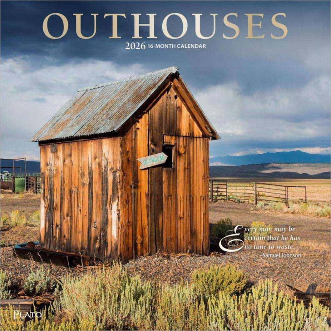 Browntrout Outhouses 2026 12 x 12 Wall Calendar