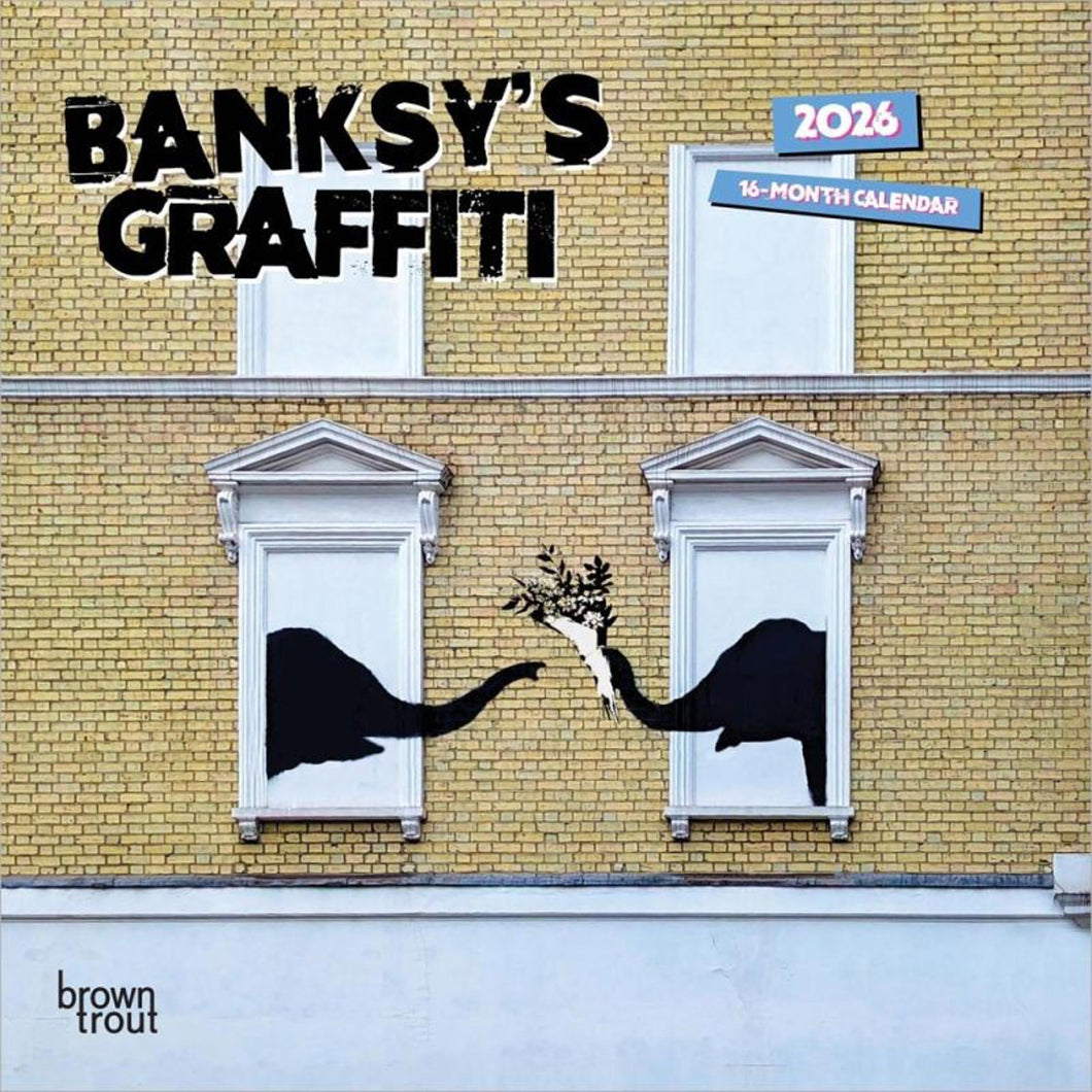 Browntrout Banksy's Graffiti OFFICIAL 2026 7 x 7 Mini Calendar