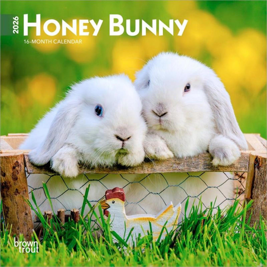 Browntrout Honey Bunny 2026 7 x 7 Mini Calendar