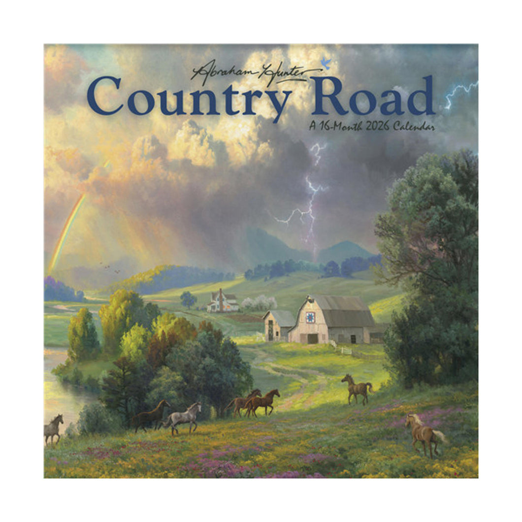 Trends International Country Road - Abraham Hunter 2026 7 x 7 Mini Calendar