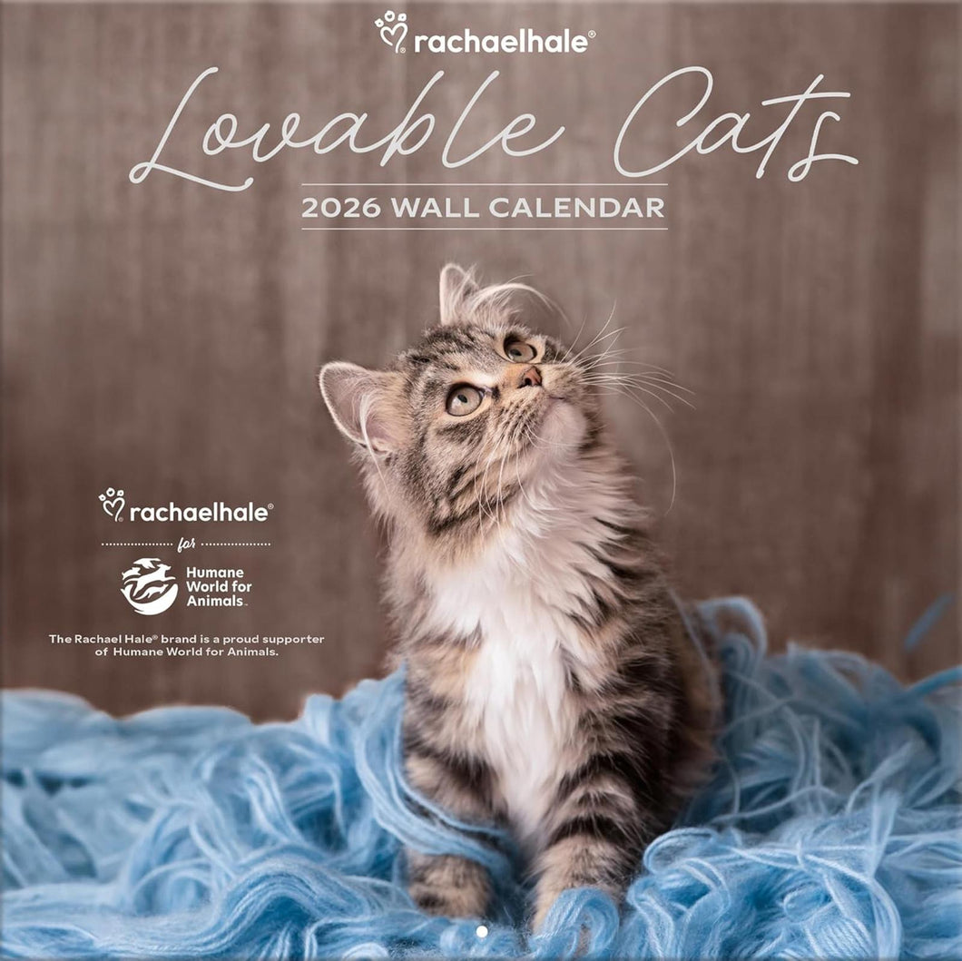 Turner Rachael Hale + NHS - Lovable Cats 12x12 2026 Wall Calendar