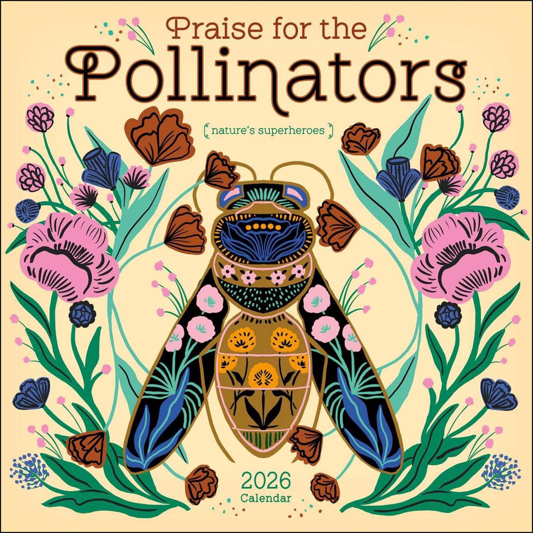 Amber Lotus Praise for the Pollinators 12x12 2026 Wall Calendar