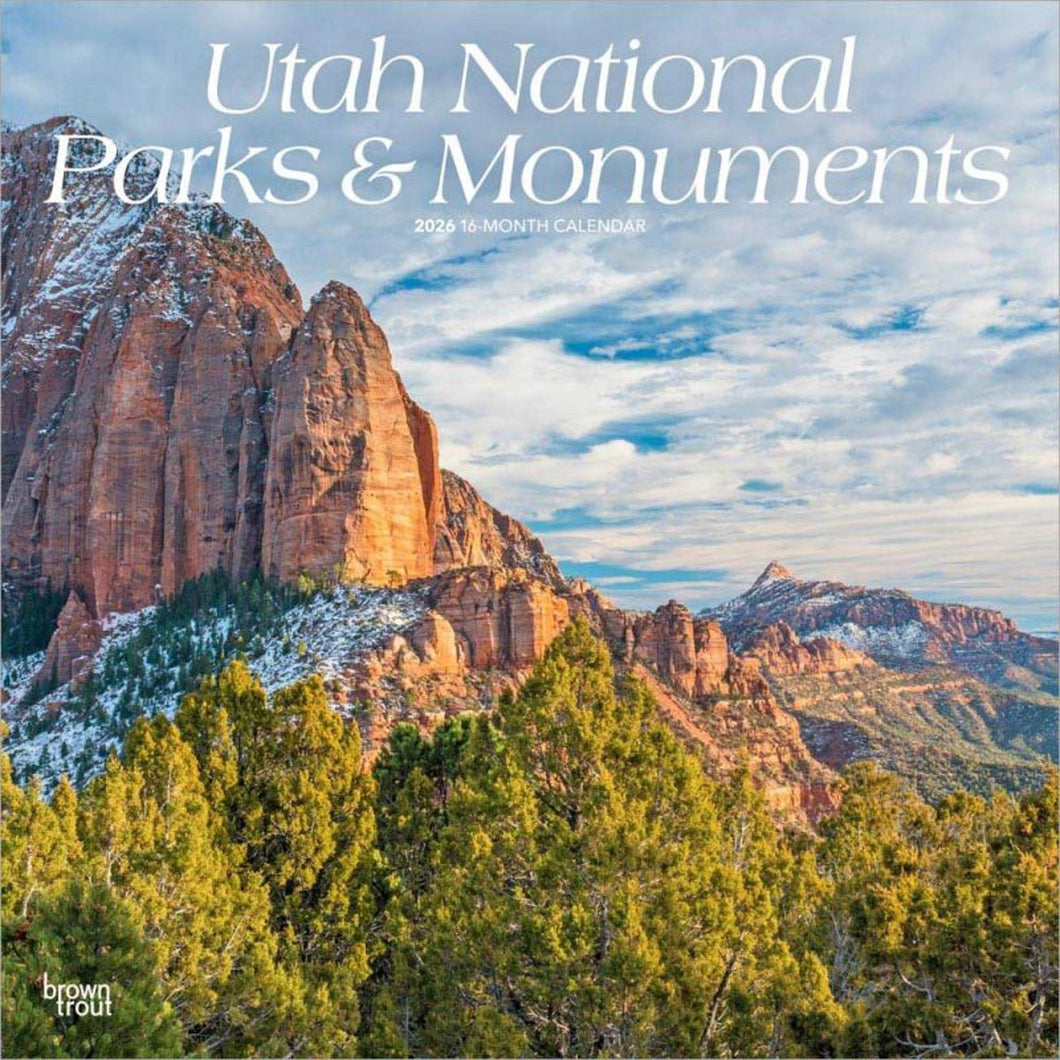 Browntrout Utah National Parks & Monuments 2026 12 x 12 Wall Calendar