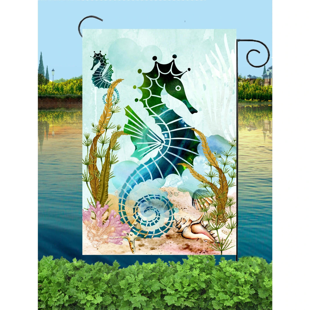 Flags Galore Sea Horse Garden Flag