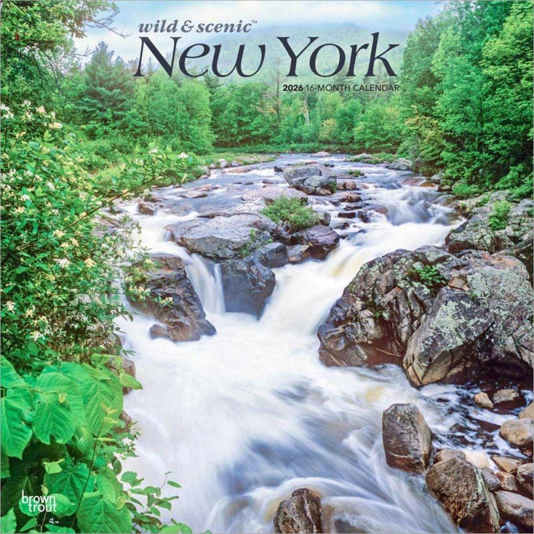 Browntrout New York Wild & Scenic 2026 12 x 12 Wall Calendar