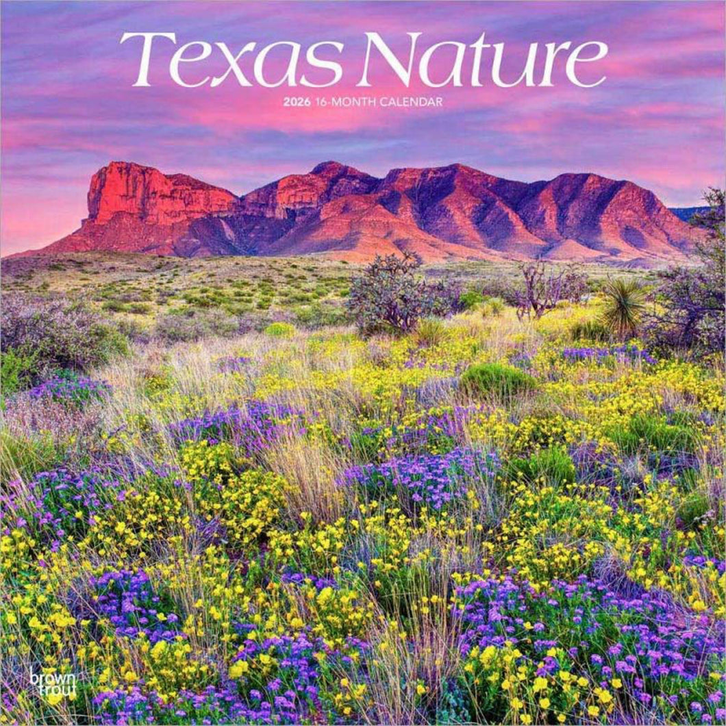 Browntrout Texas Nature 2026 12 x 12 Wall Calendar