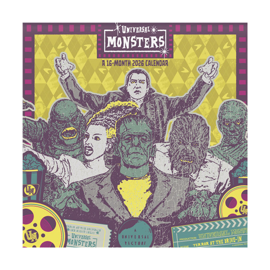 Trends International Universal Monsters 2026 12 x 12 Wall Calendar