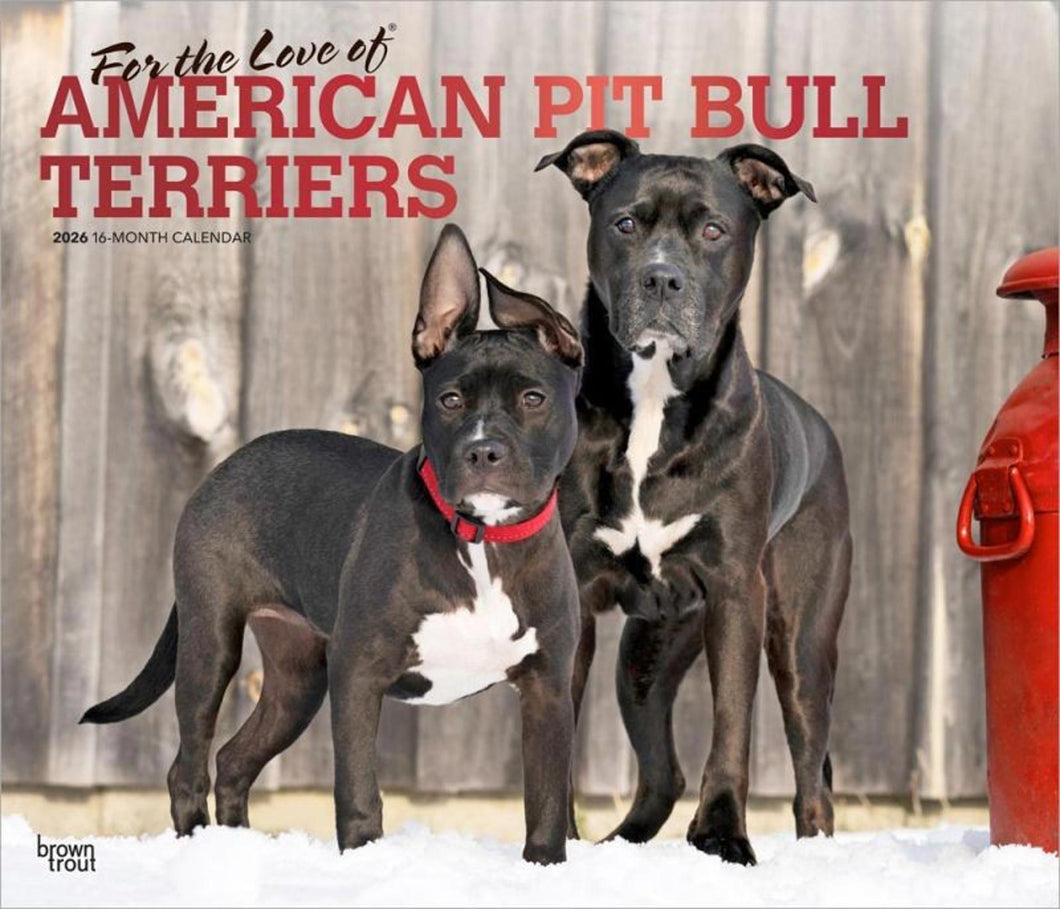 Browntrout American Pit Bull Terriers 2026 14 x 12 Wall Calendar