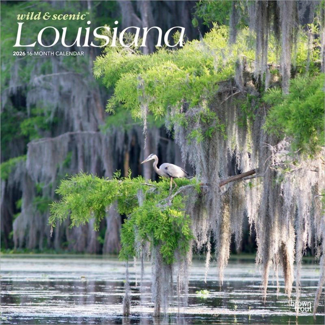 Browntrout Louisiana Wild & Scenic 2026 12 x 12 Wall Calendar