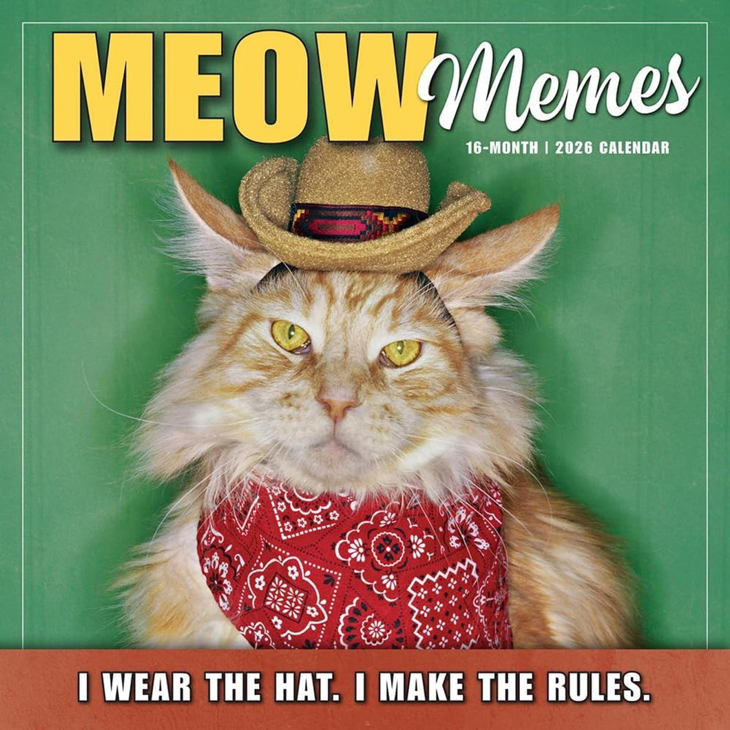 Sellers Publishing Meow Memes 2026 12 x 12 Wall Calendar