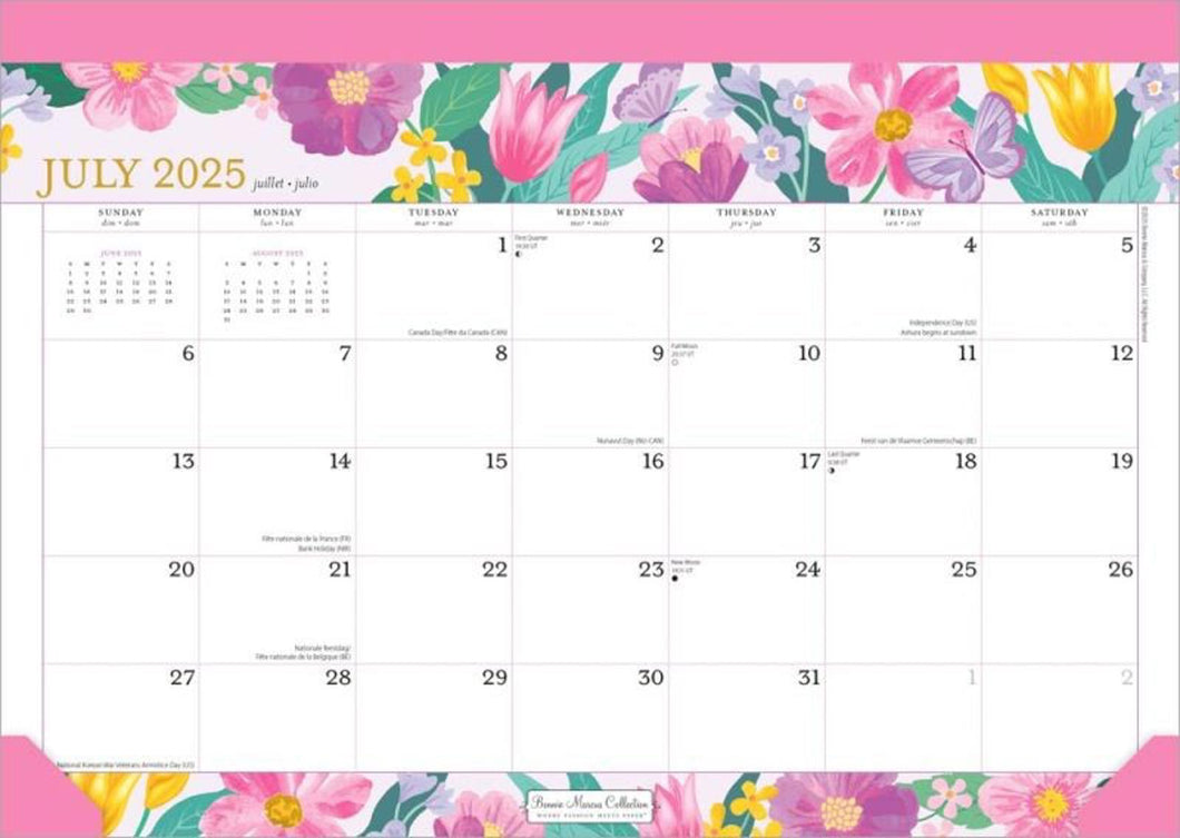 Browntrout Bonnie Marcus OFFICIAL 2026 14 x 10 Inch Monthly Desk Pad Calendar