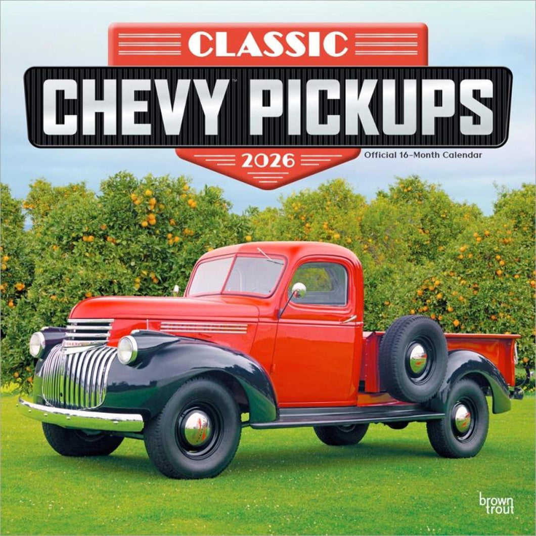 Browntrout Classic Chevy Pickups OFFICIAL 2026 12 x 12 Wall Calendar
