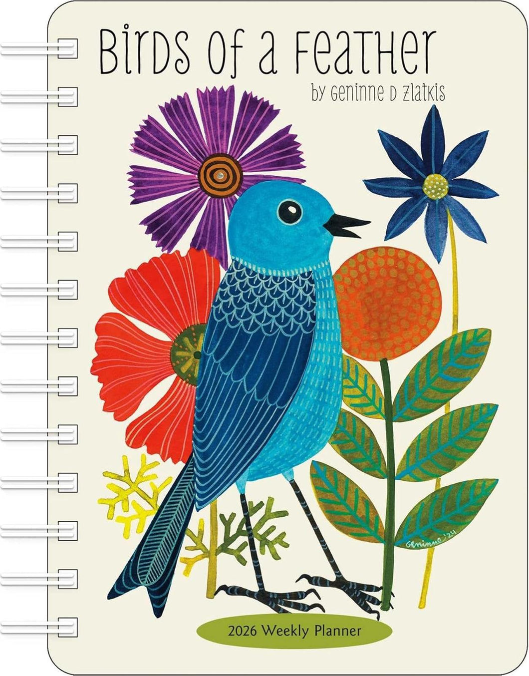 Amber Lotus Birds of a Feather 2026 Weekly Planner Calendar