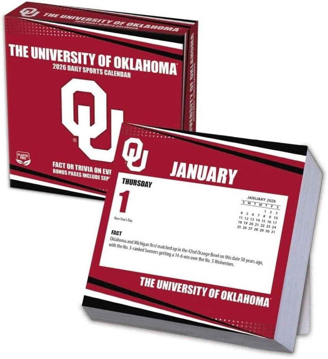 Turner Oklahoma Sooners 2026 Daily Box Calendar