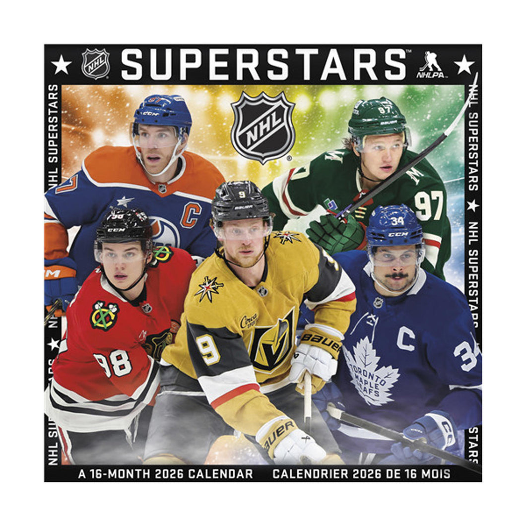 Trends International NHL Superstars 2026 7 x 7 Mini Calendar
