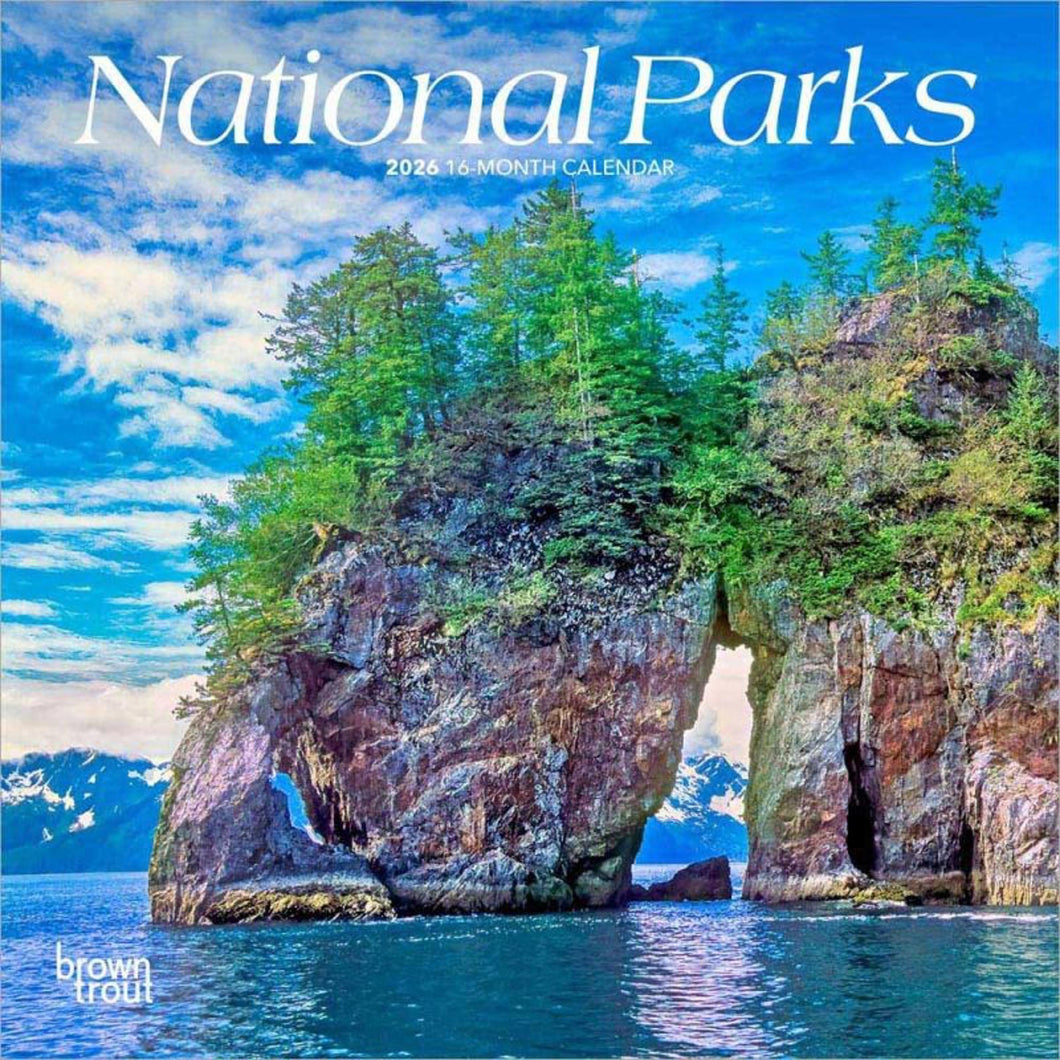 Browntrout National Parks 2026 7 x 7 Mini Calendar