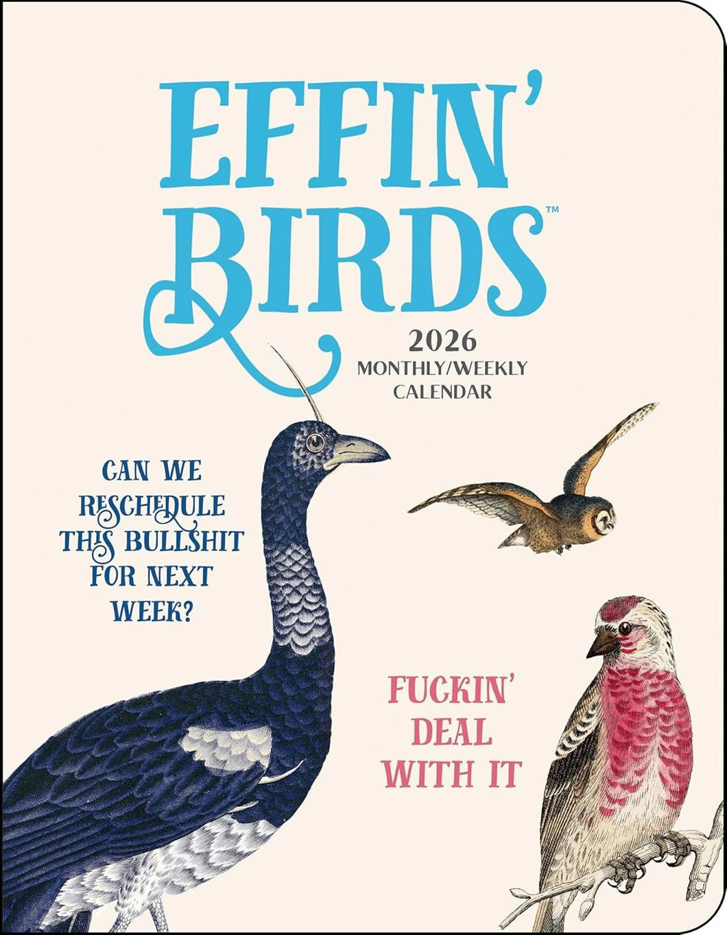 Andrews McMeel Effin' Birds 12-Month 2026 Monthly/Weekly Planner Calendar