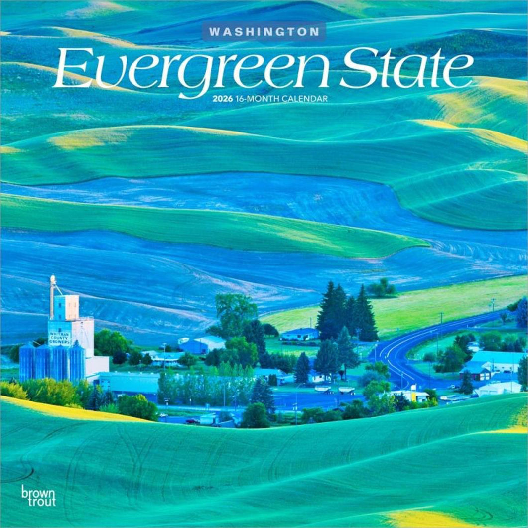Browntrout Evergreen State 2026 12 x 12 Wall Calendar