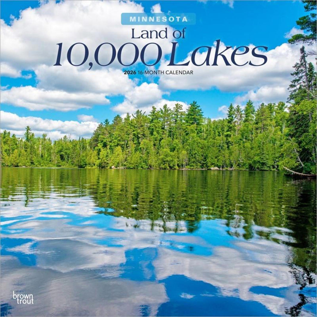 Browntrout Land of 10 000 Lakes 2026 12 x 12 Wall Calendar