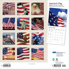 Load image into Gallery viewer, Browntrout America&#39;s Flag 2026 12 x 12 Wall Calendar

