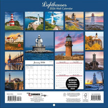 Load image into Gallery viewer, Turner Lighthouses 2026 Mini Wall Calendar
