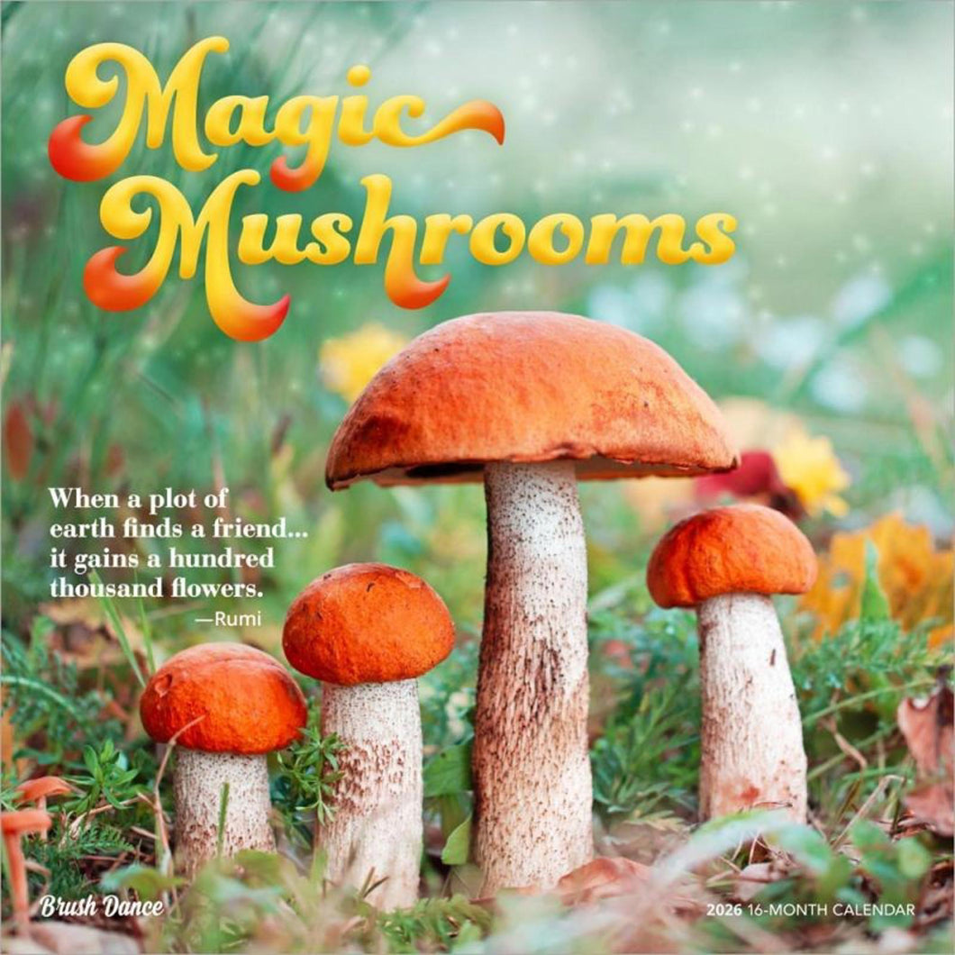 Browntrout Magic Mushrooms 2026 12 x 12 Wall Calendar