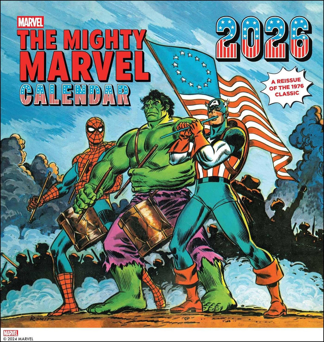 Harry Abrams Mighty Marvel 12x12 2026 Wall Calendar