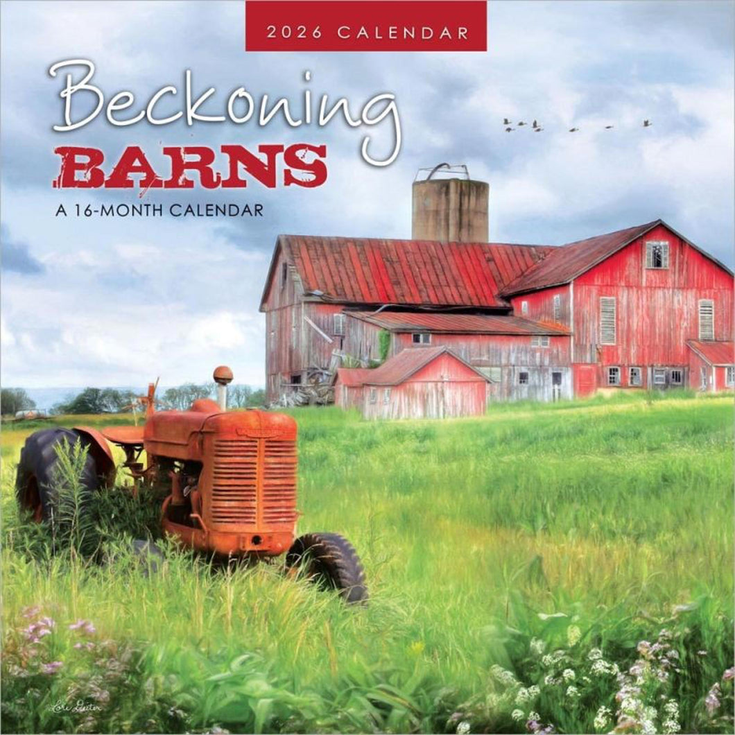 Browntrout Beckoning Barns 2026 12 x 12 Wall Calendar