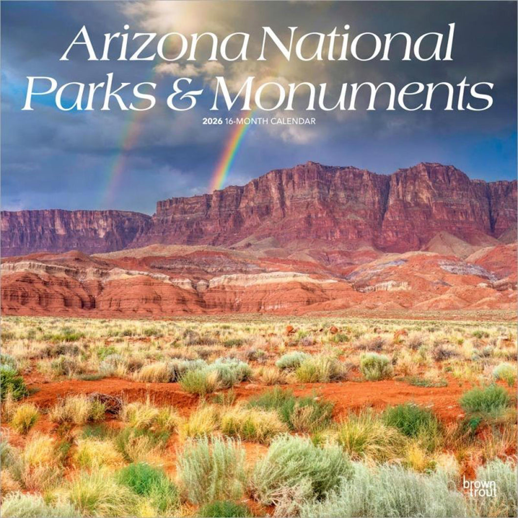 Browntrout Arizona National Parks & Monuments 2026 12 x 12 Wall Calendar