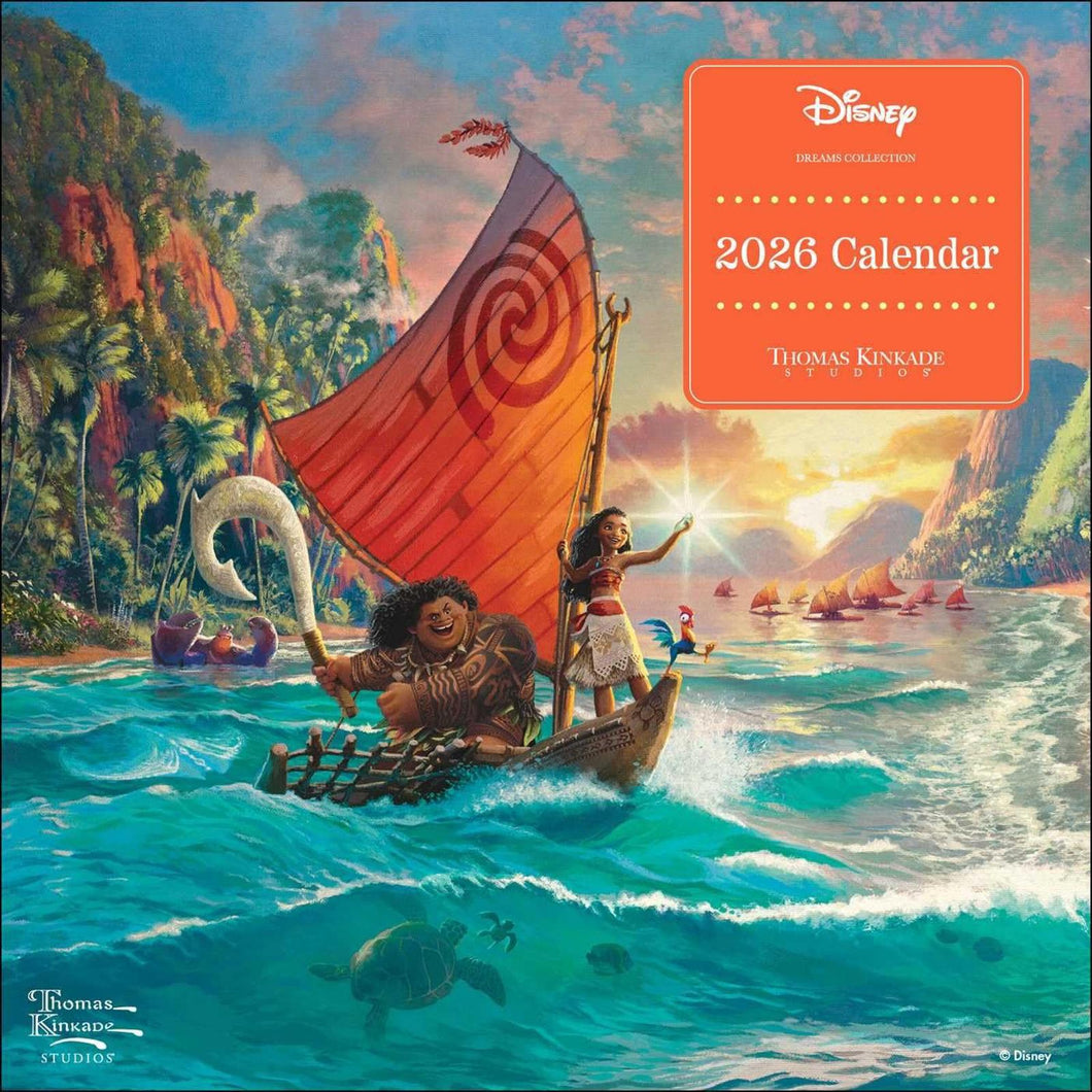 Andrews McMeel Disney Dreams Collection Thomas Kinkade 2026 7 x 7 Mini Calendar