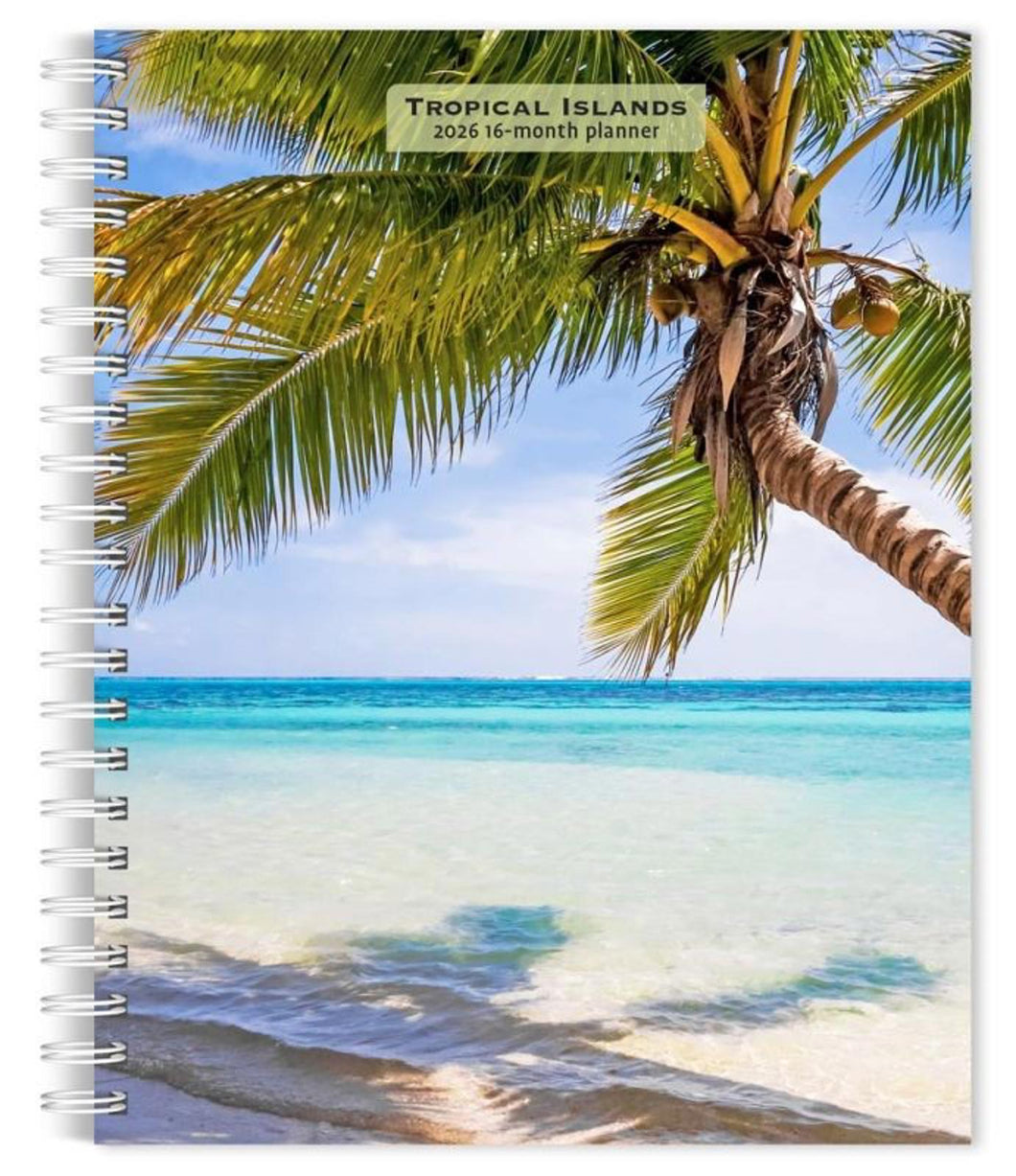 Browntrout Tropical Islands 2026 6 x 7.75 Weekly Engagement Planner