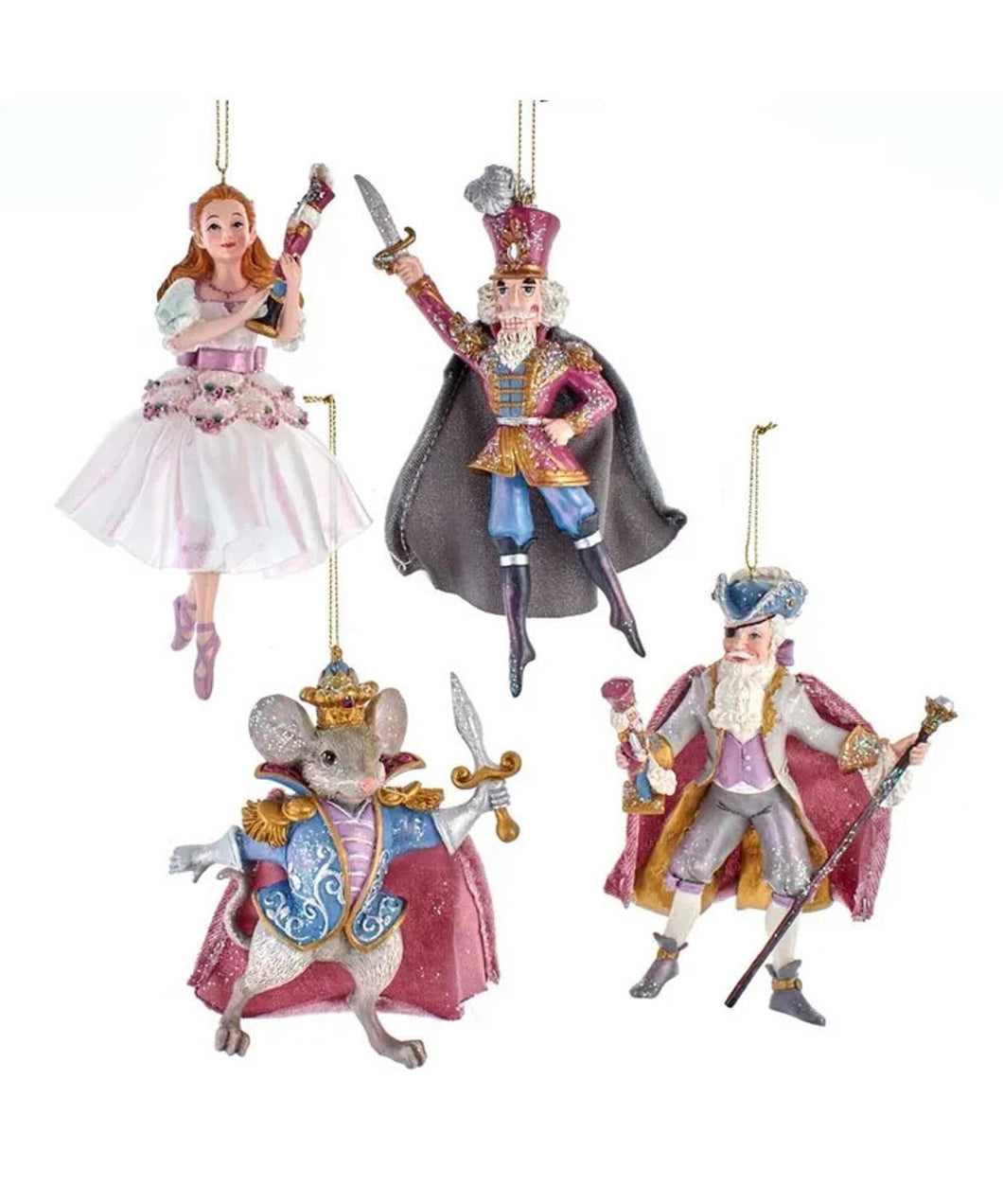 Set of 4 Nutcracker Suite Ornaments E0426