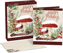 Load image into Gallery viewer, Lang Holiday Mushrooms Boxed Christmas Cards 18ct
