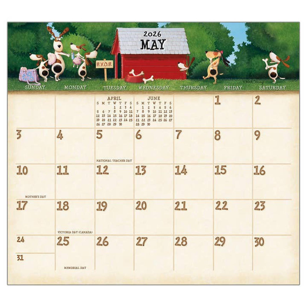 Legacy A Dog's Life 2026 Magnetic Calendar Pad