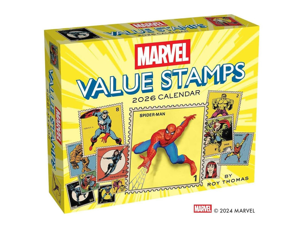 Harry Abrams Marvel Value Stamps 2026 Day-to-Day Calendar