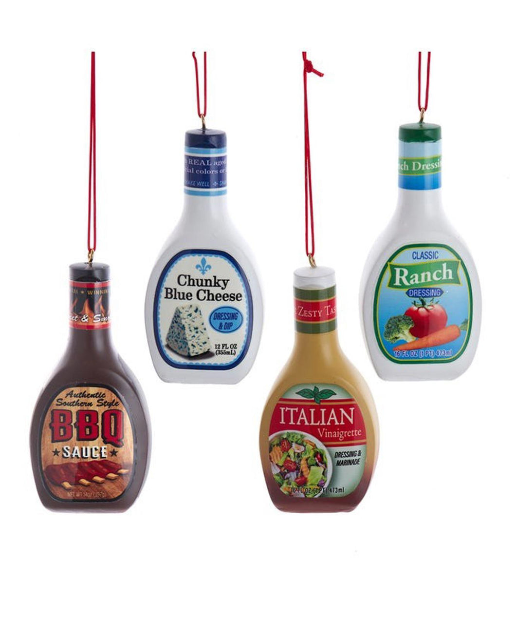 Set of 4 Condiment Bottle Ornaments J8815