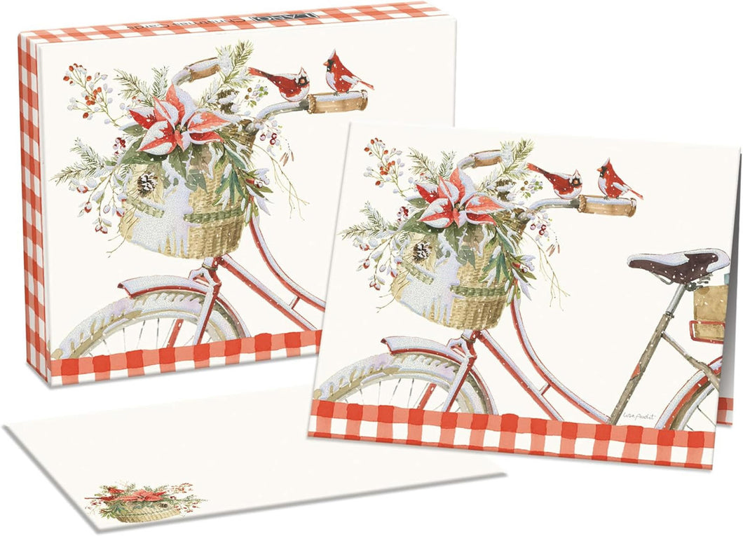 Lang Winter Bike Boxed Christmas Cards 18ct
